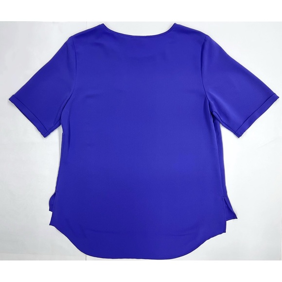 Chico's Purple Pullover High Low 3/4 Sleeve Blouse - Picture 9 of 14